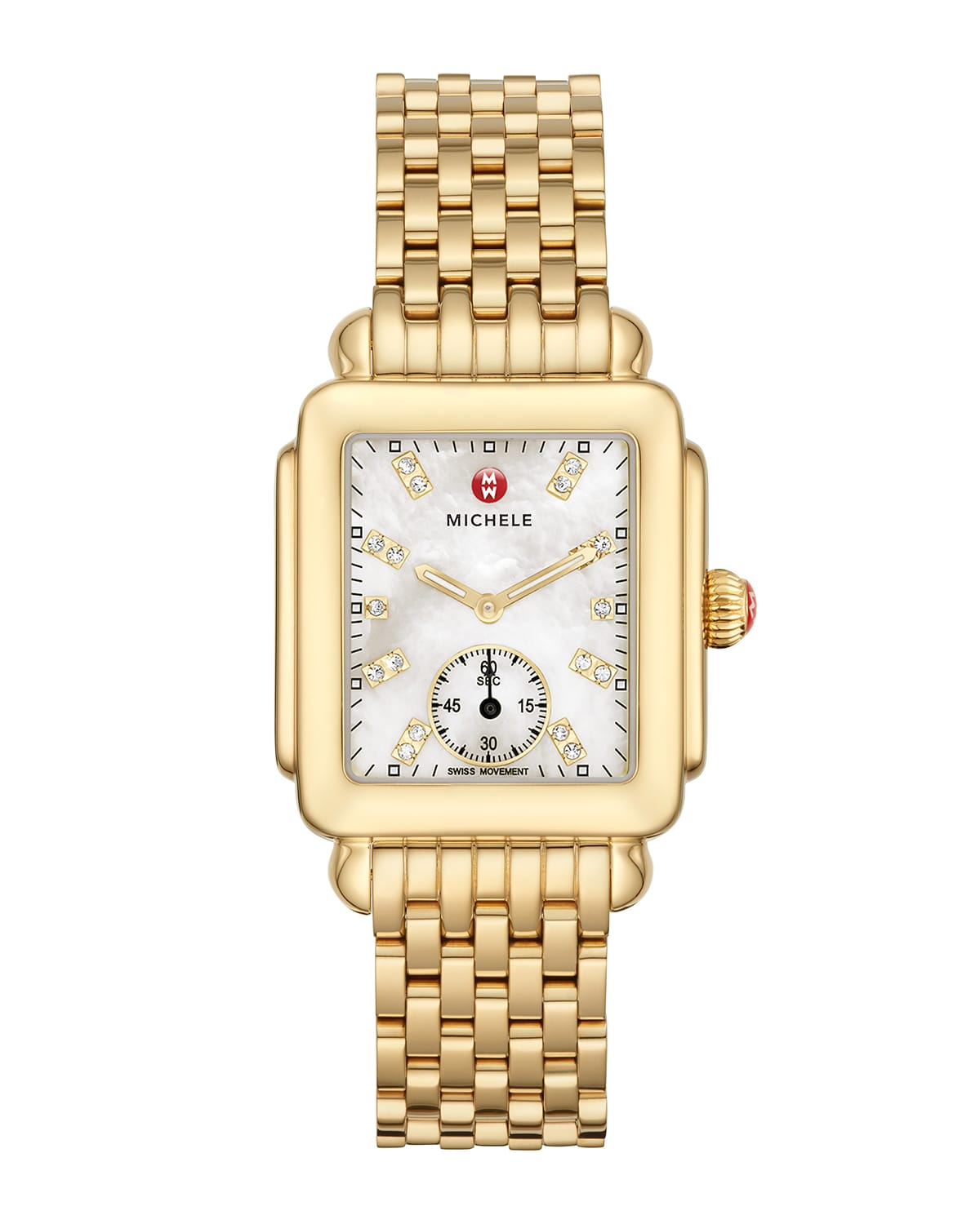 Deco Mid Gold Diamond Dial Watch