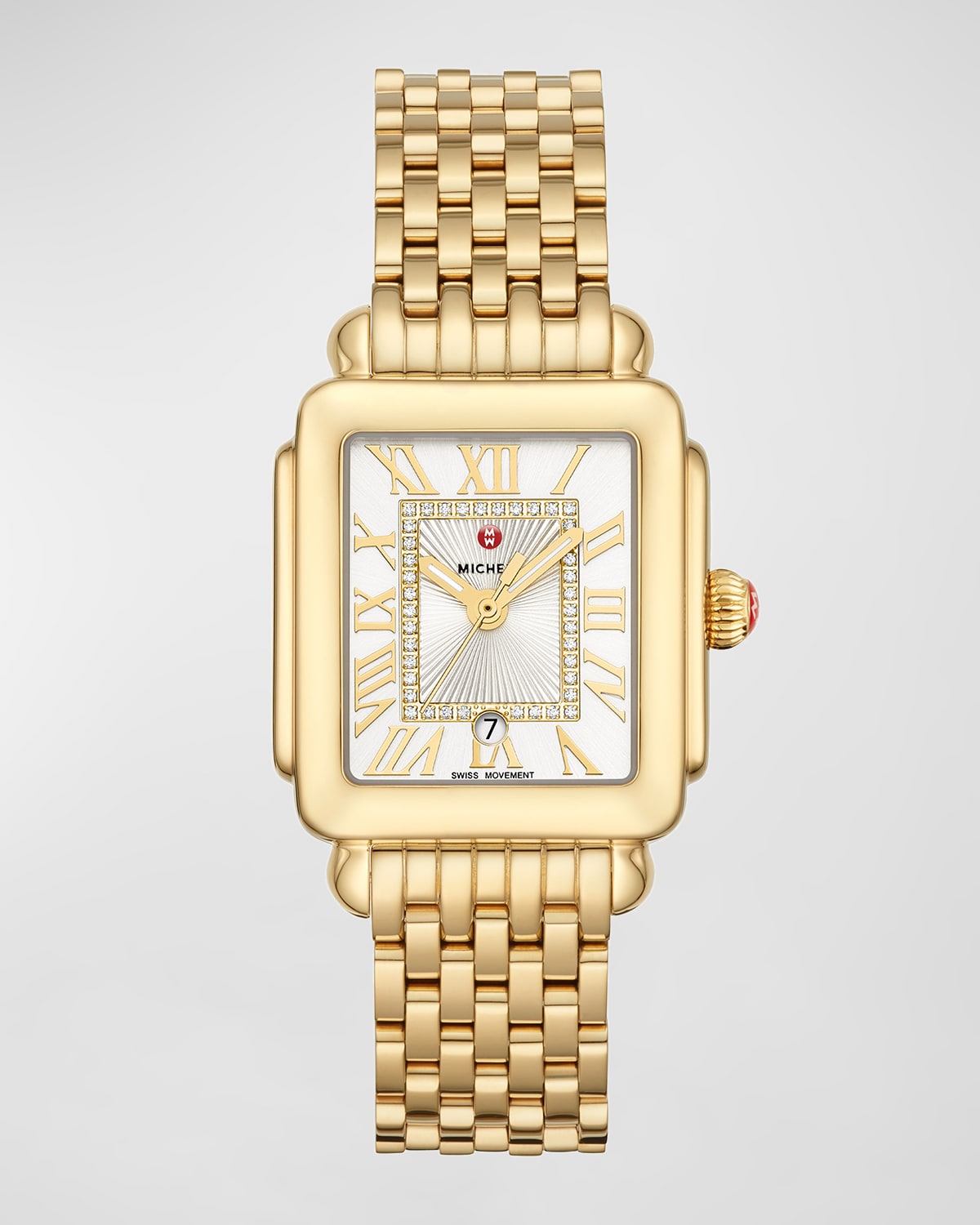 Deco Madison Mid Diamond-Dial Watch, Yellow