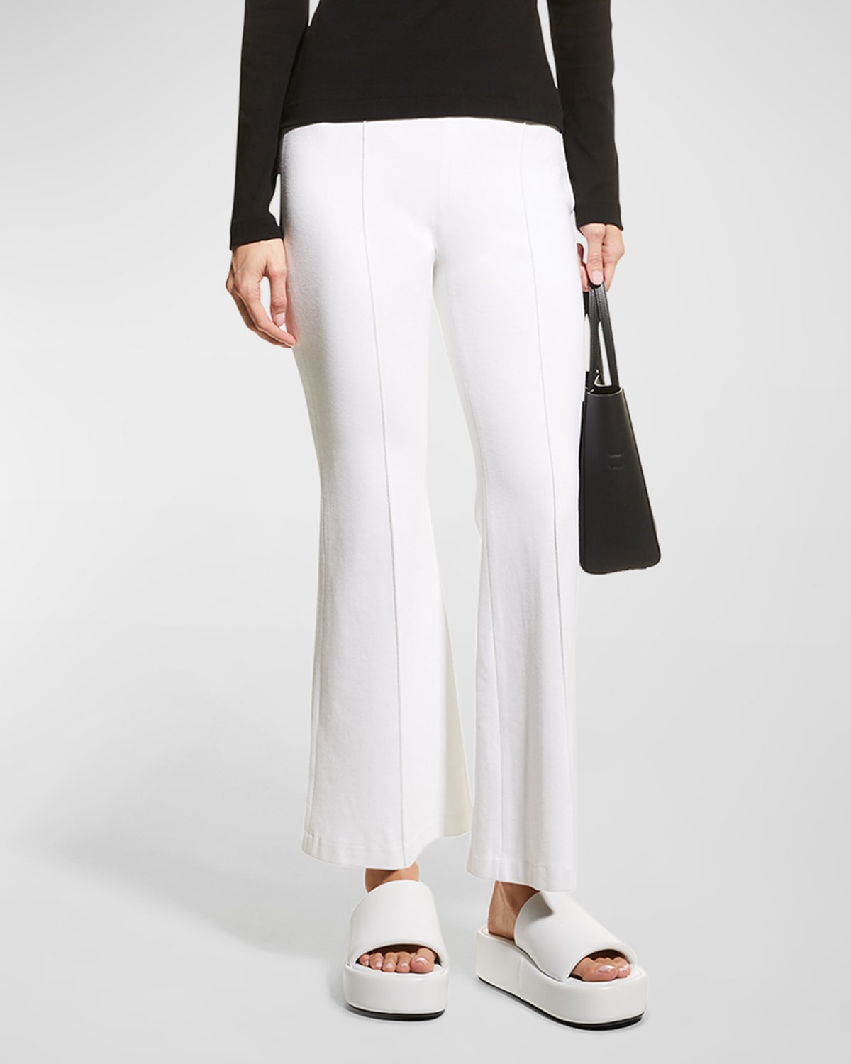 Cropped Flare Trousers