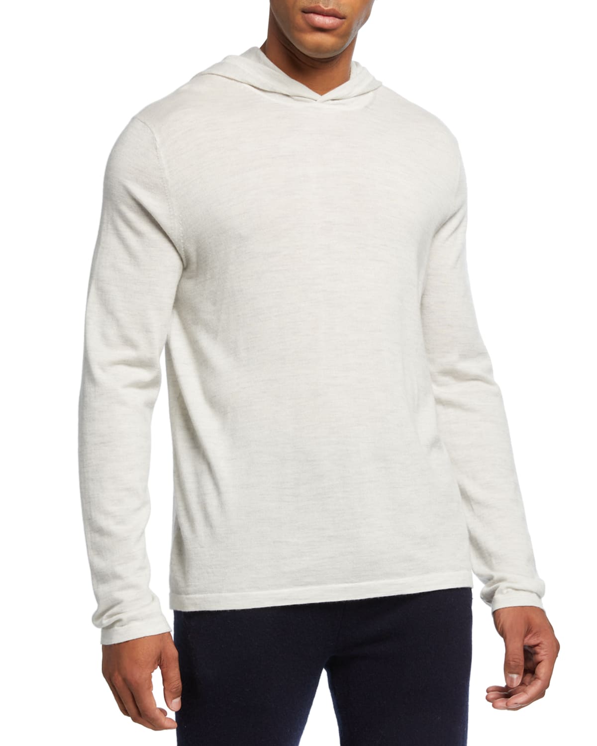 Shop Vince Men's Pullover Wool Hoodie In H White