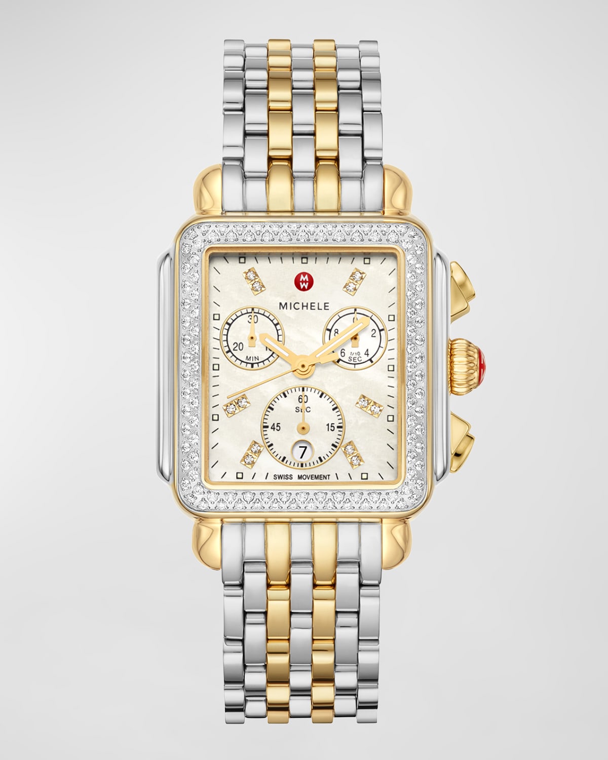 Deco Two-Tone Diamond Bracelet Watch