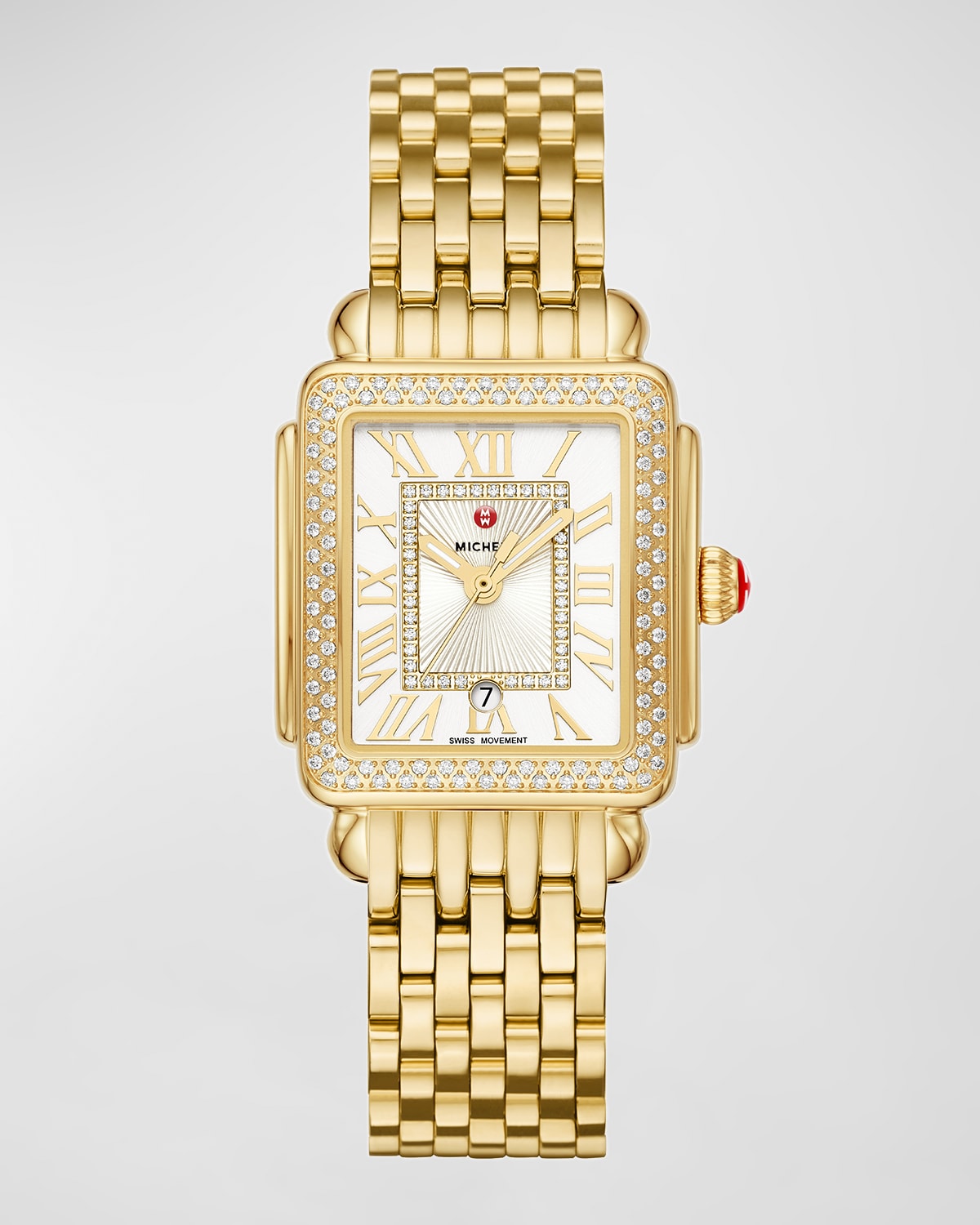 Michele Deco Madison Mid Diamond Watch, Gold
