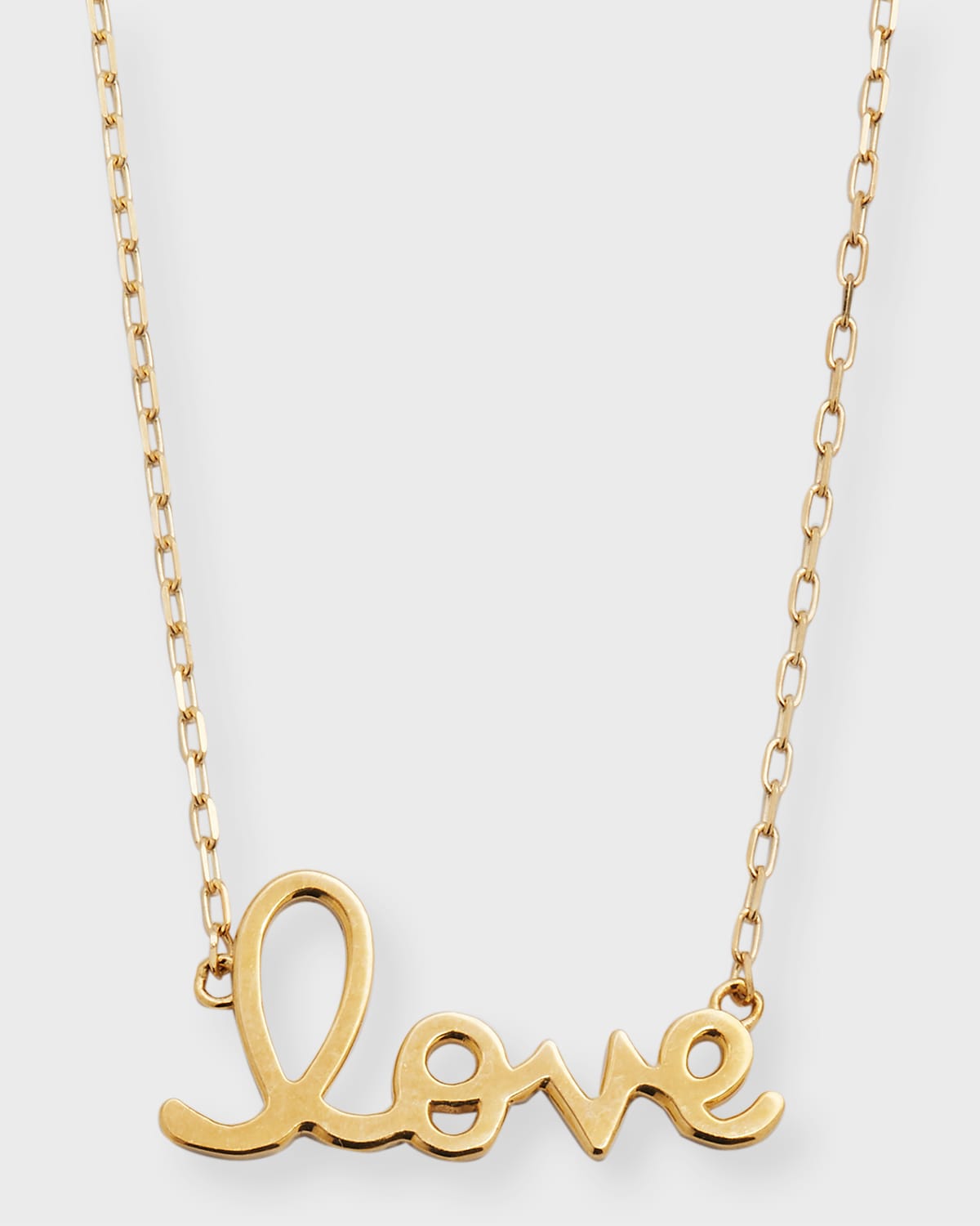 Sydney Evan 14k Yellow Gold Pure Love Script Necklace