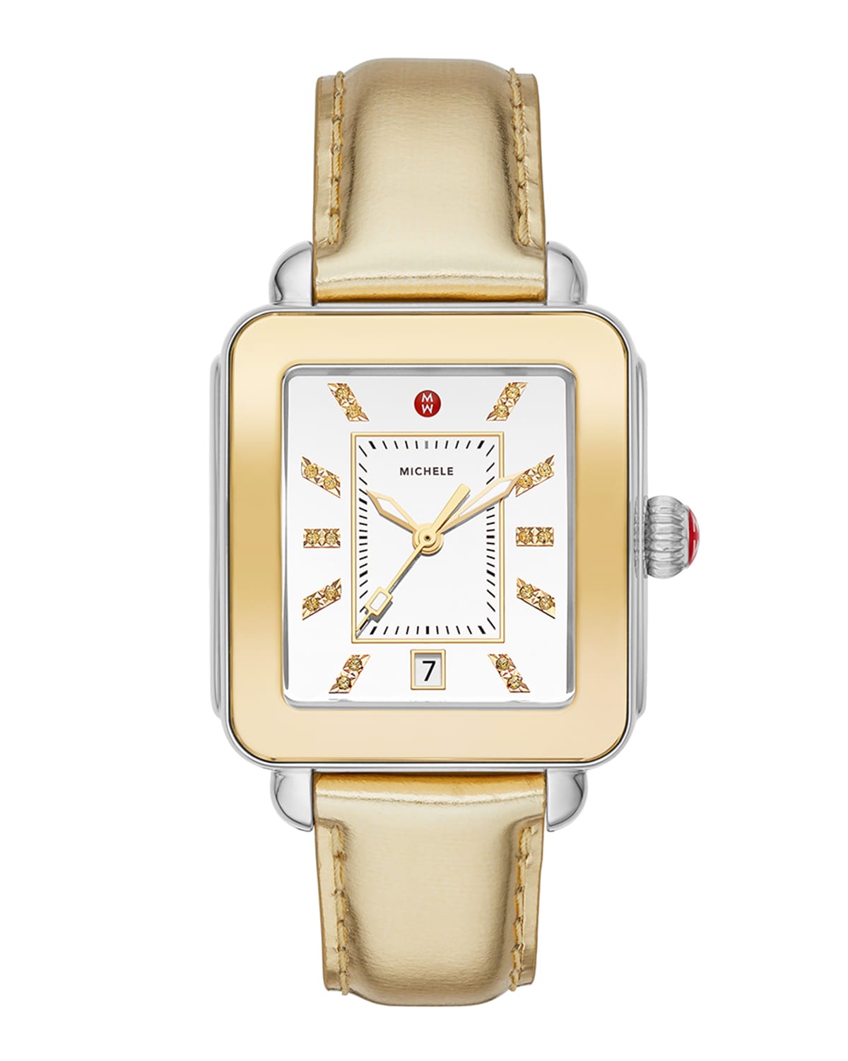 Deco Sport High Shine Two-Tone & Gold Leather Watch