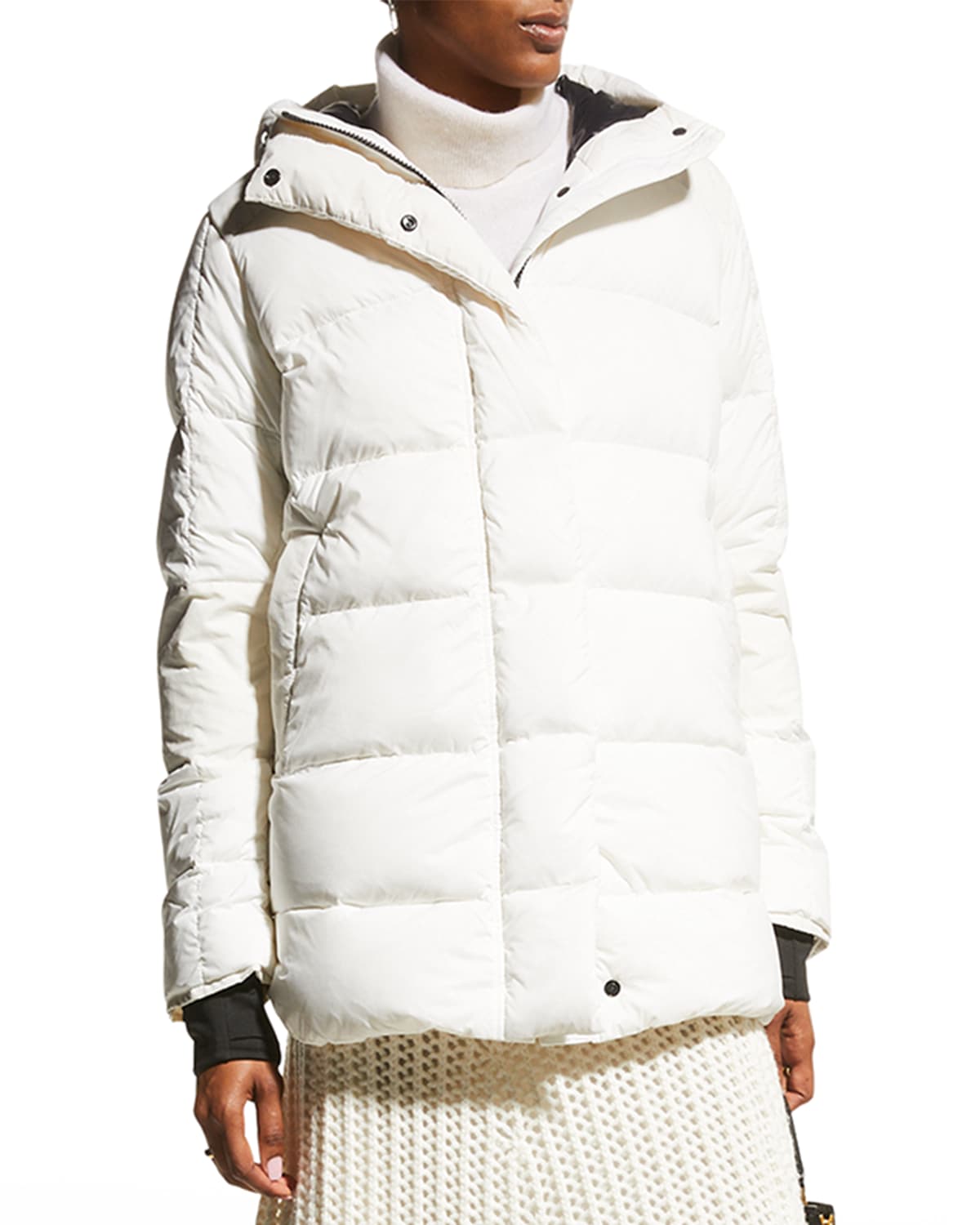 Theory asymmetric puffer jacket sale