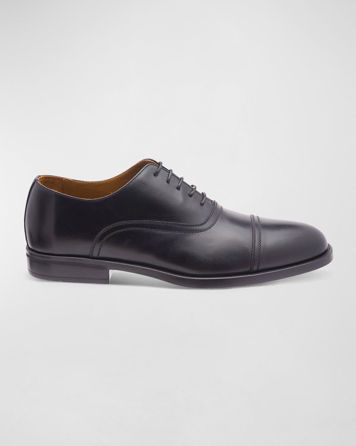 Shop Bruno Magli Men's Butler Burnished Leather Oxford Shoes In Black
