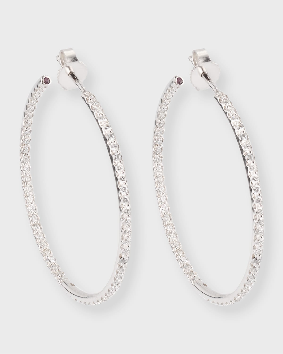 18k Extra-Large Diamond Hoop Earrings