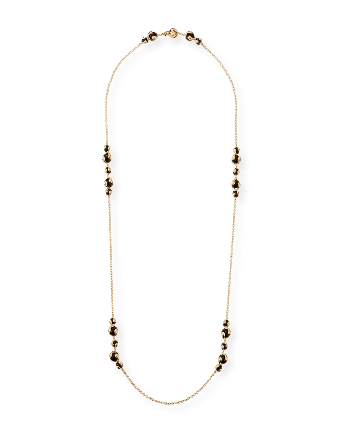 Marina B Cardan 18k Yellow Gold Black Onyx Necklace, 40"L