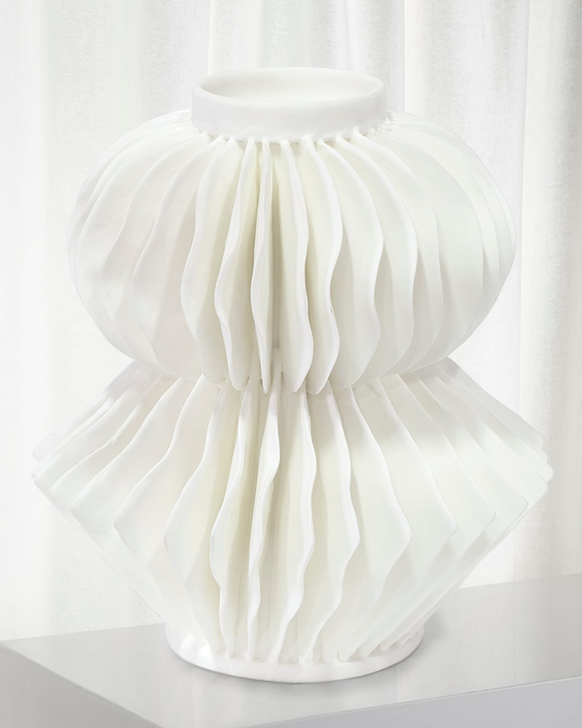 Shop Palecek Antilles Small Porcelain Vase In White