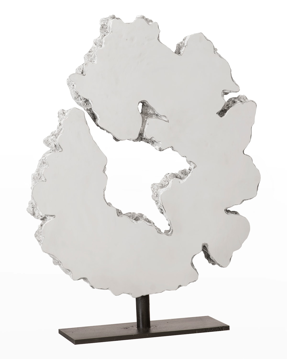 Shop The Phillips Collection Lava Slice Sculpture On Stand In Silver