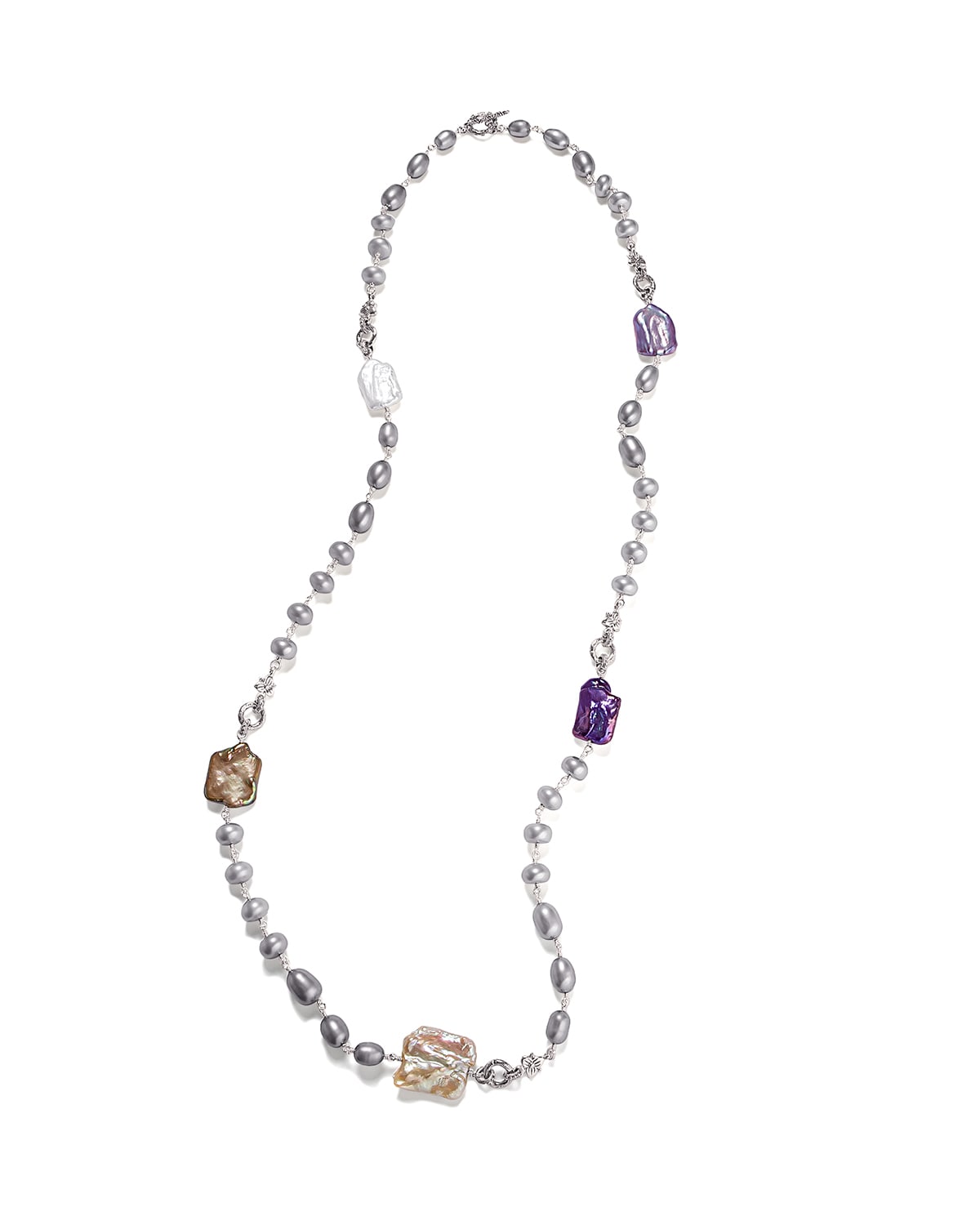 Stephen Dweck Natural Pearl & Gemstone Necklace