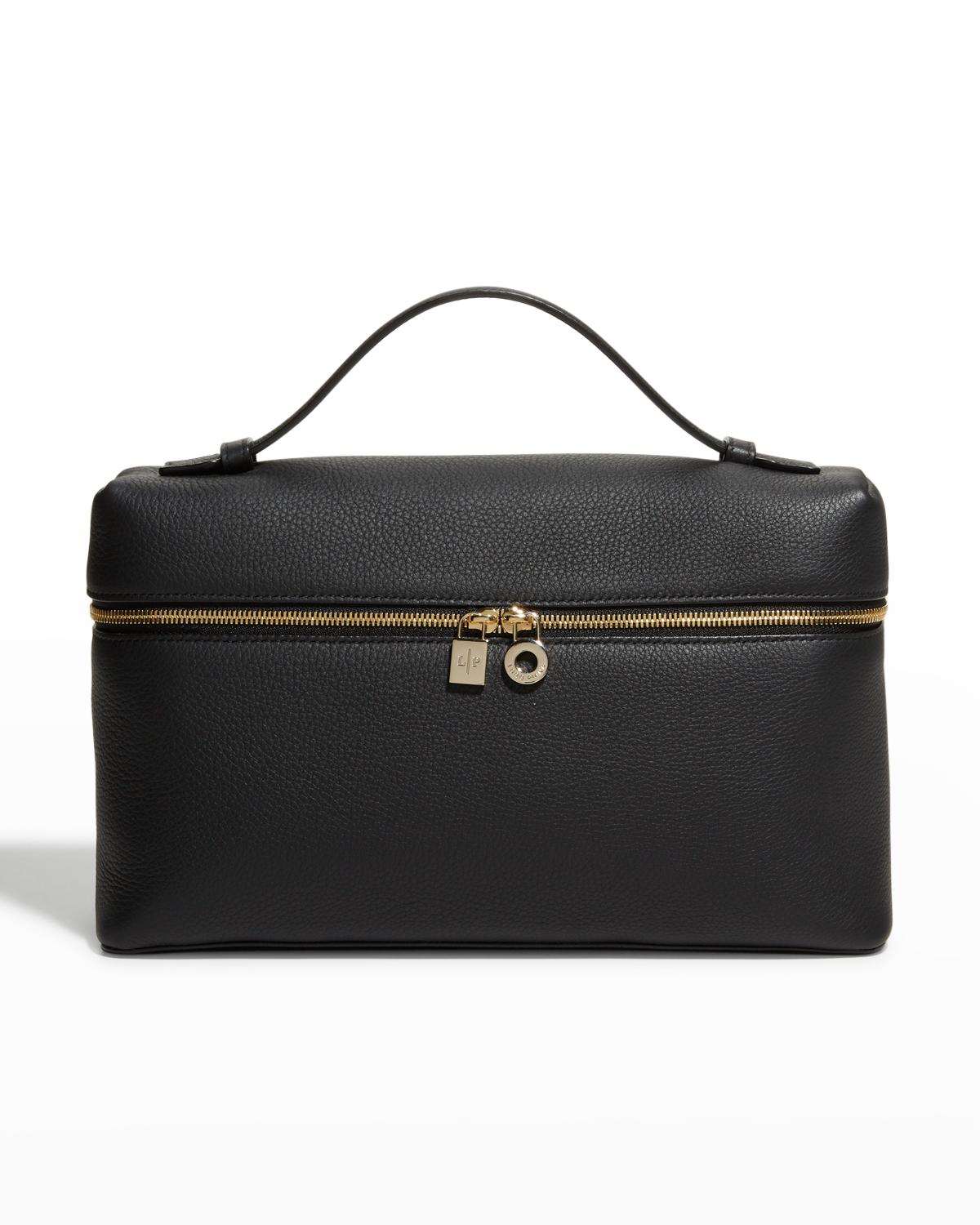Loro Piana Leather Top Handle Bag In Blue | ModeSens