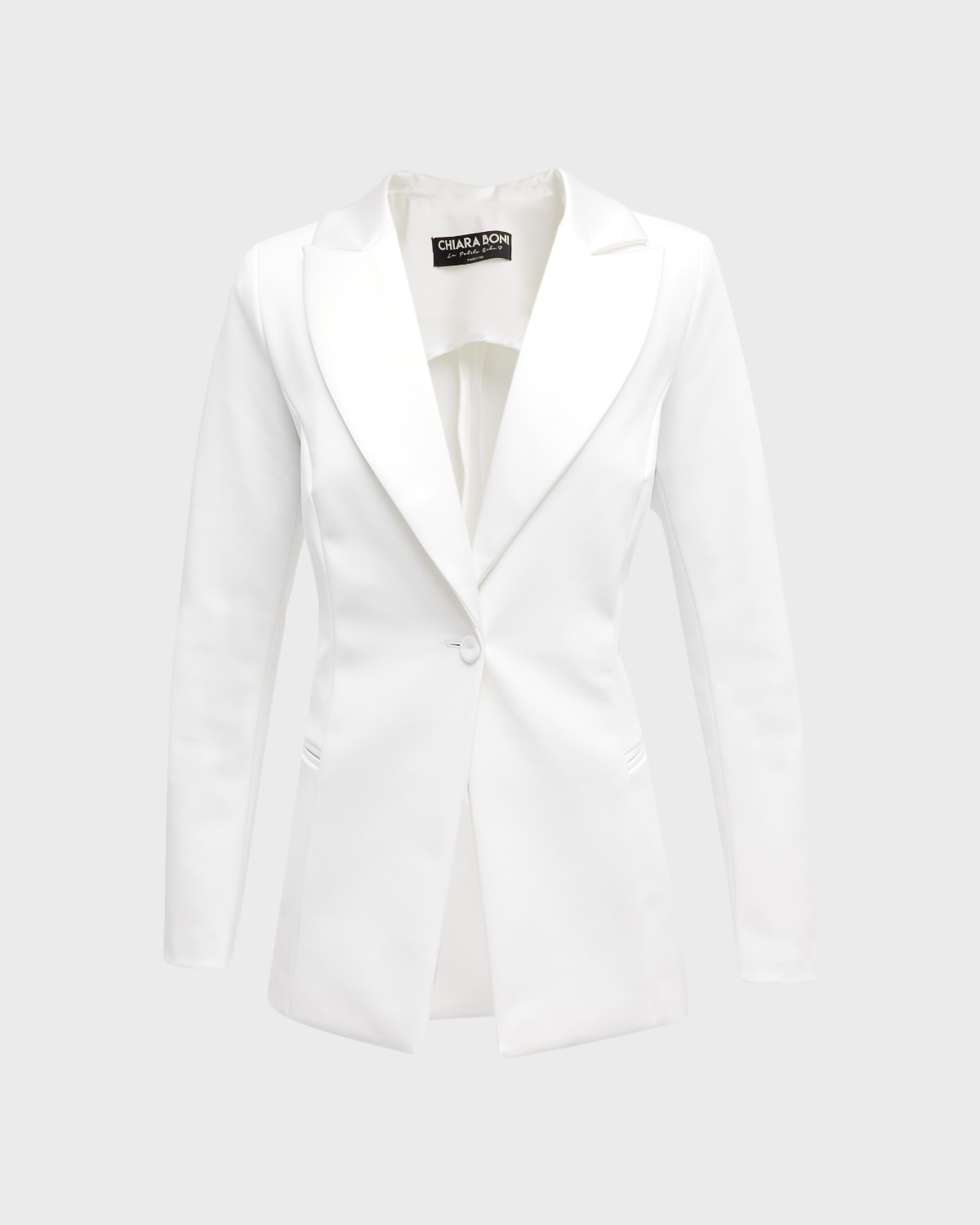 Chiara Boni La Petite Robe Alex Single-breasted Blazer In White
