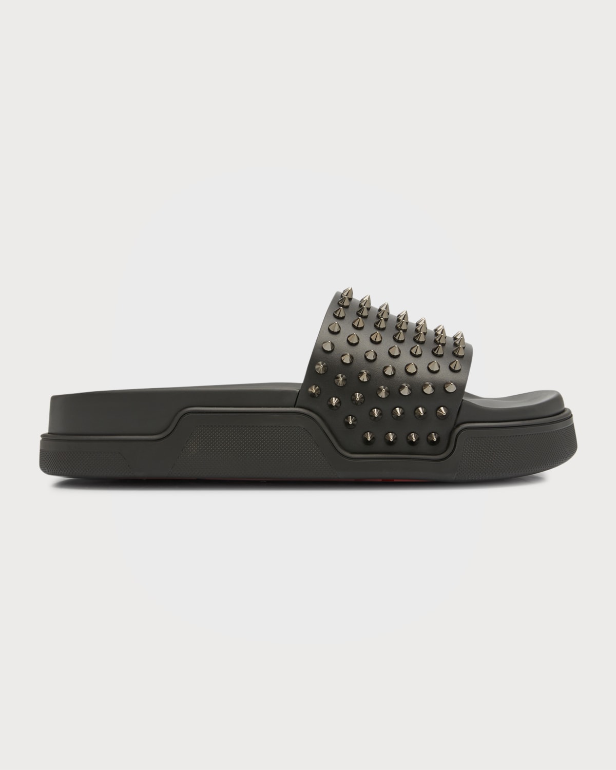 Men's Pool Fun Spiked Leather Slide Sandals