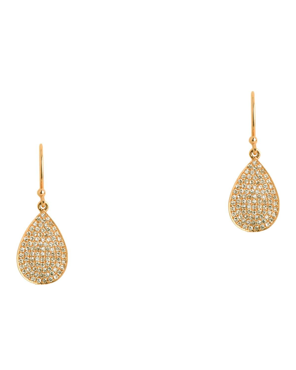 Bridget King Jewelry Mini Pave Diamond Teardrop Earrings In Gold