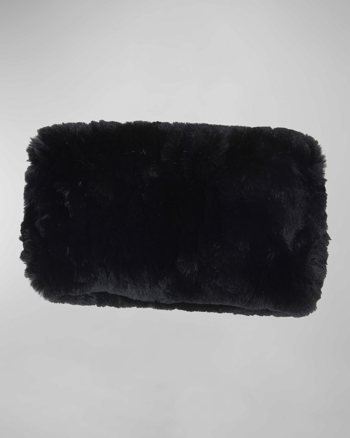 Gorski Mink Fur Knit Headband In Black