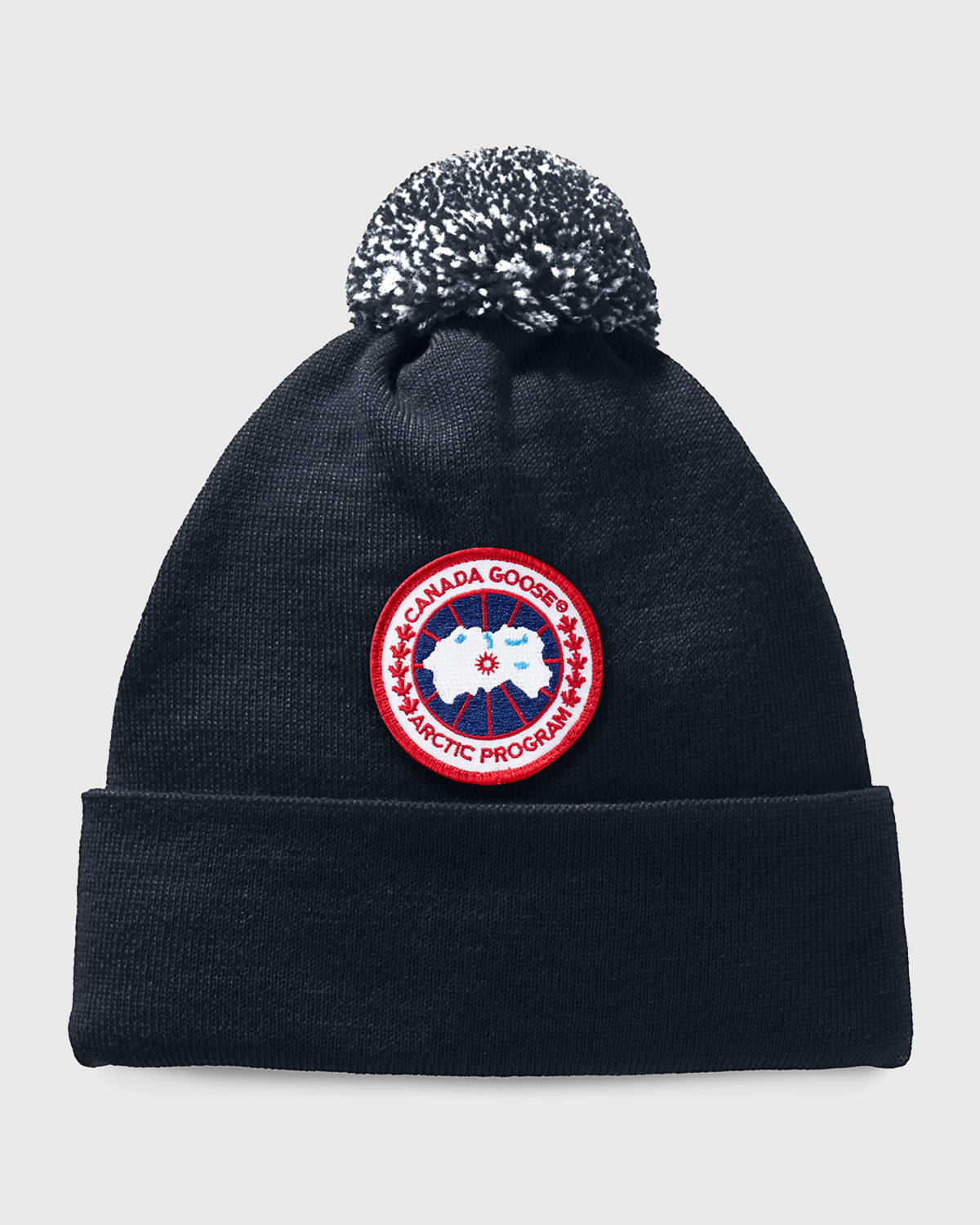 Canada Goose Kid's Logo Patch Pompom Hat In Blue