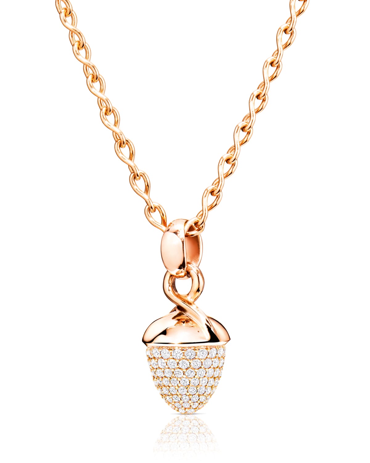 Mikado Bouquet Pave Diamond Pendant Enhancer in Rose Gold