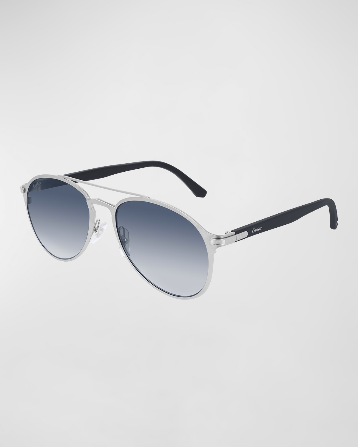 Men's Metal Double-Bridge Aviator Sunglasses