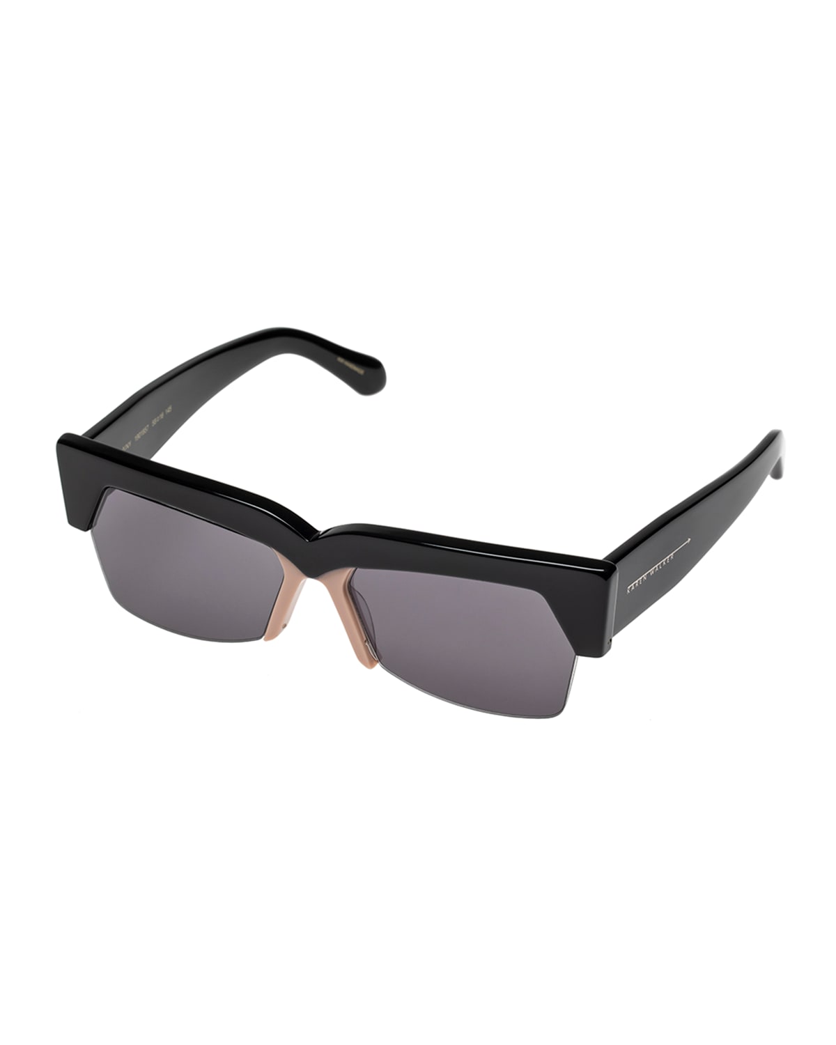 Ezra Semi-Rimless Cat-Eye Sunglasses