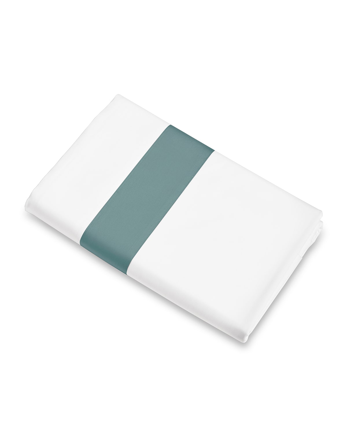 Signoria Firenze Aida King Flat Sheet In White/wilton Blue