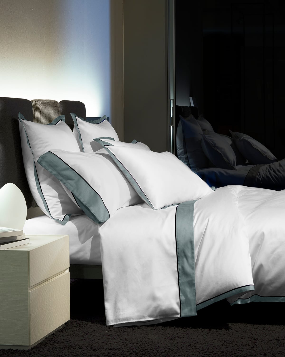 Signoria Firenze Luna Pillowcases, Set Of 2 Qn In White/wilton Blue