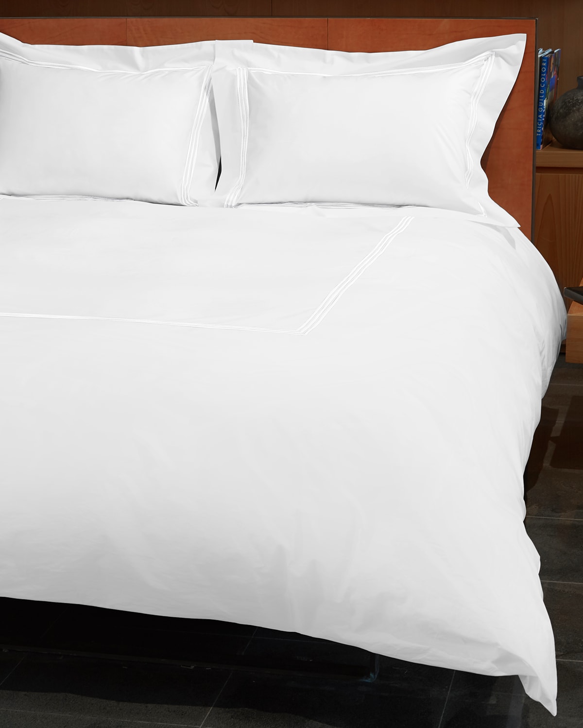 Signoria Firenze Platinum Queen Duvet Cover In White