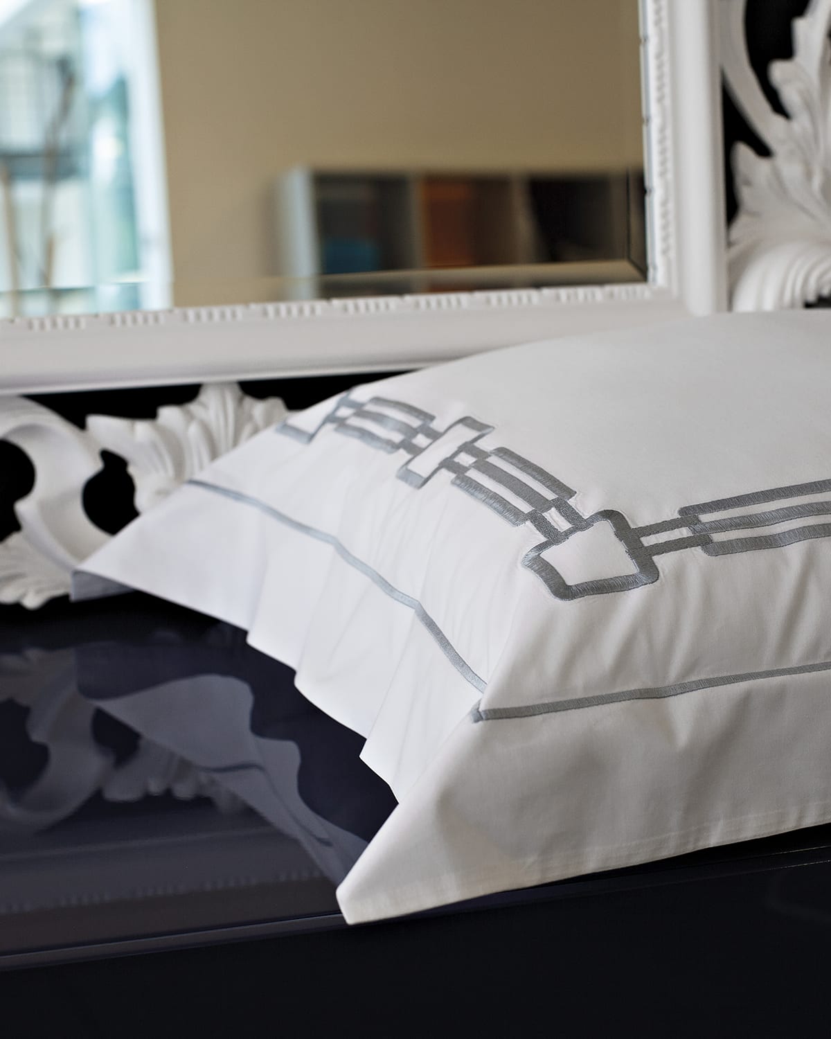 Signoria Firenze Retro King Sham In Lead Grey