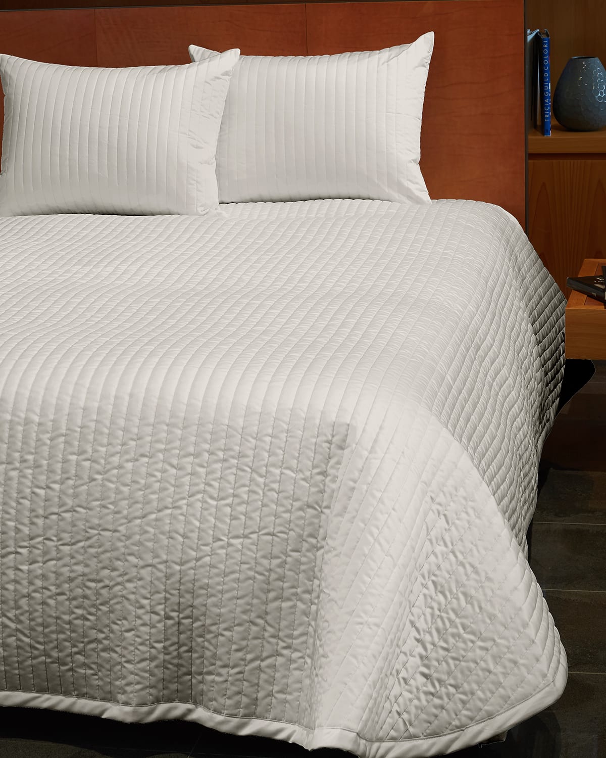 Signoria Firenze Siena Standard Quilted Coverlet In Pearl