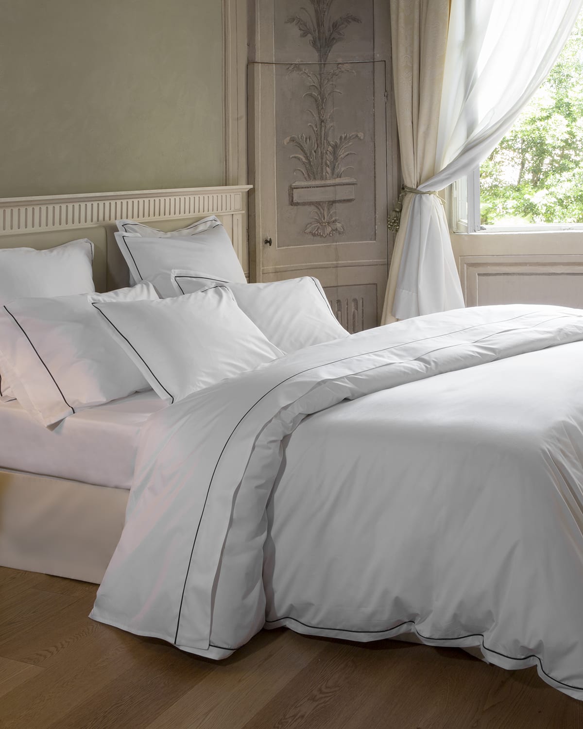 Signoria Firenze Luce Sham In White/midnight