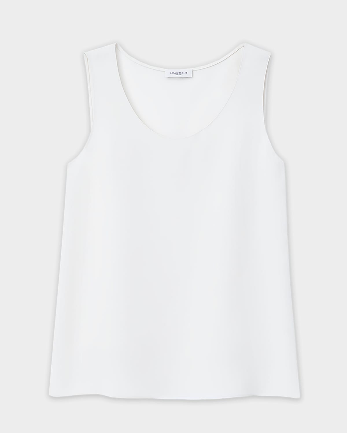 Shop Lafayette 148 Finnley Scoop Neck Tank In Cloud