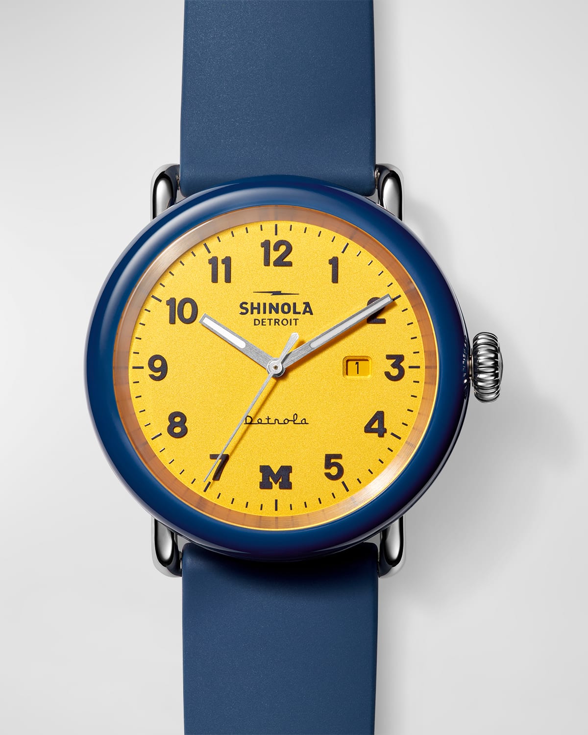 Shinola Men s 43mm Detrola The Gumball Silicone Watch In Yellow