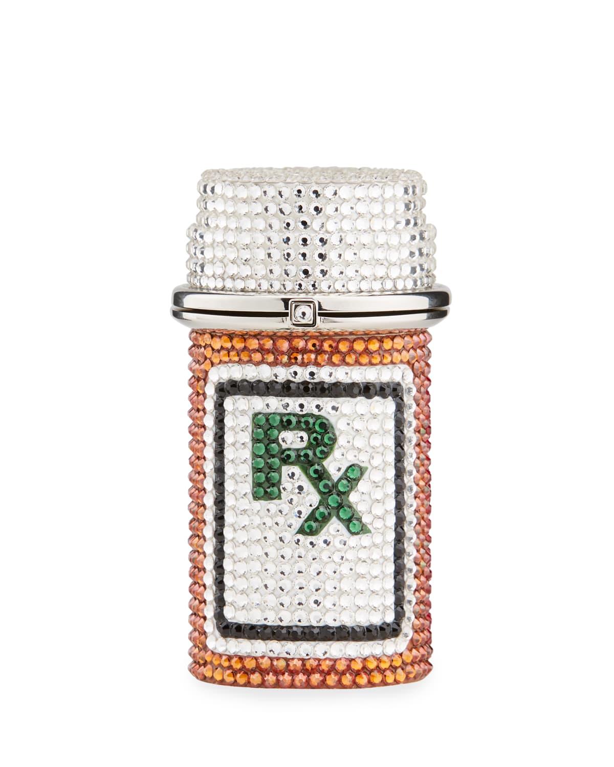 Judith Leiber Prescription Bottle Rx Crystal Pillbox In Black
