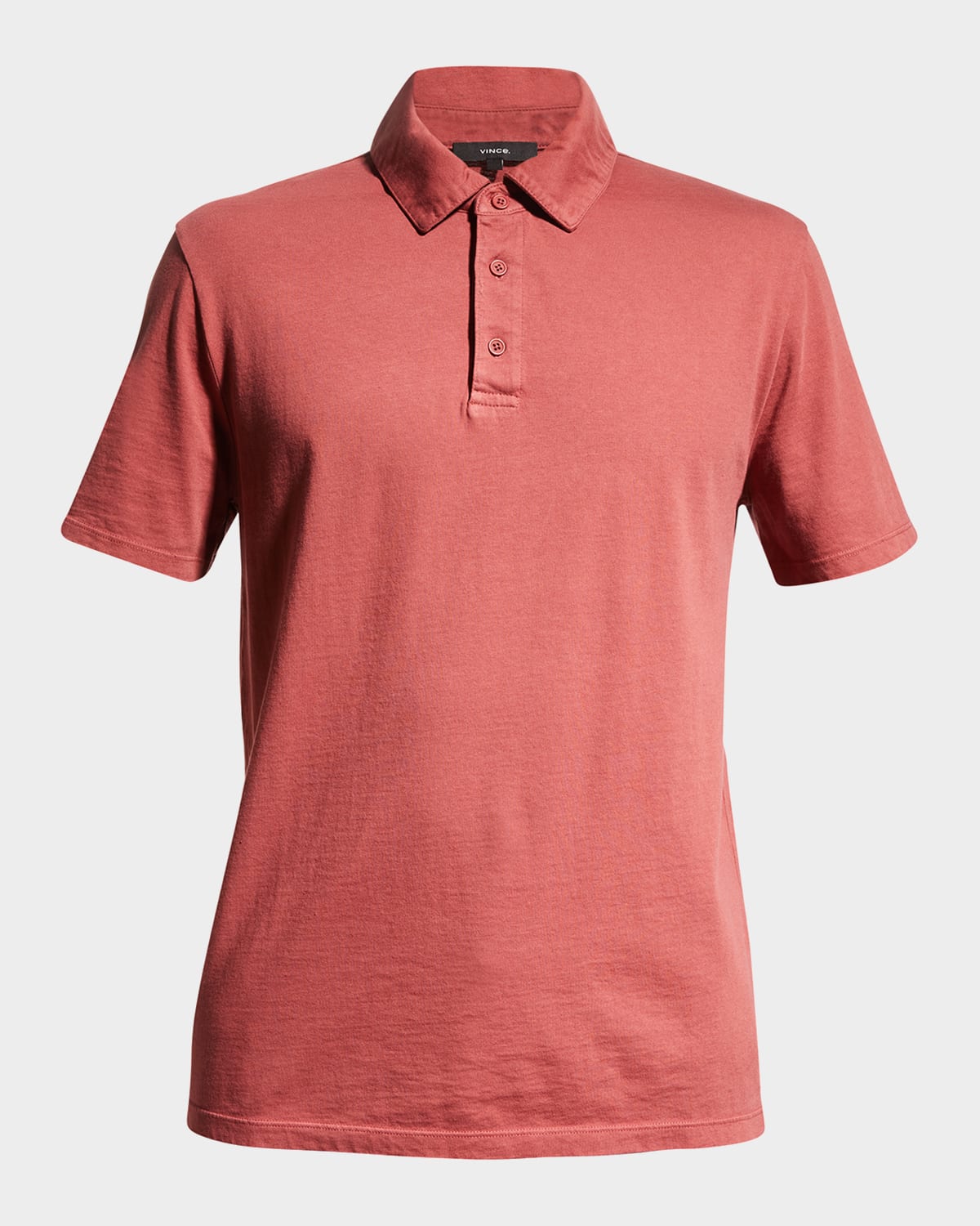 Vince Regular Fit Garment Dyed Cotton Polo Shirt In Washed Wild Berry