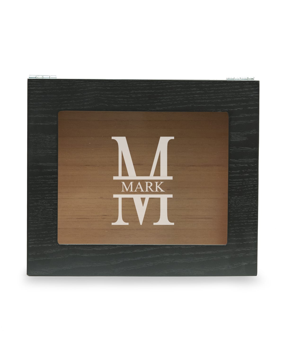 Shop Bey-berk Men's Personalized Wooden Cigar Humidor In Black