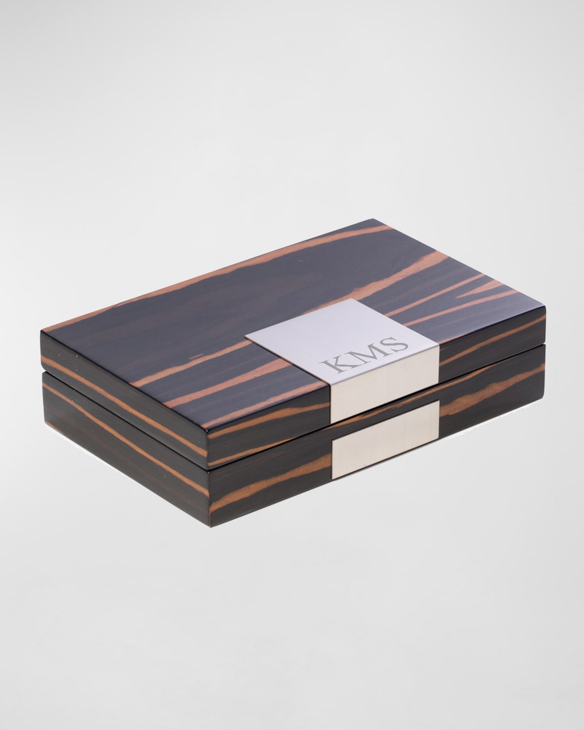 Bey-Berk Men's Personalized Wooden Valet Box