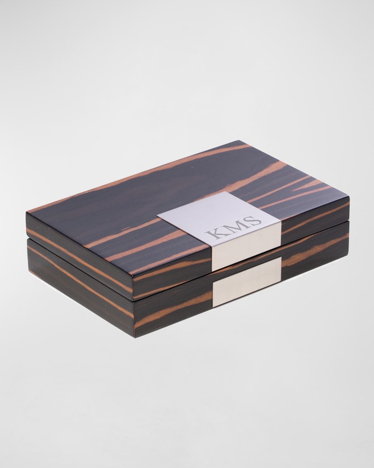 Bey-berk Men's Personalized Wooden Valet Box In Ebony