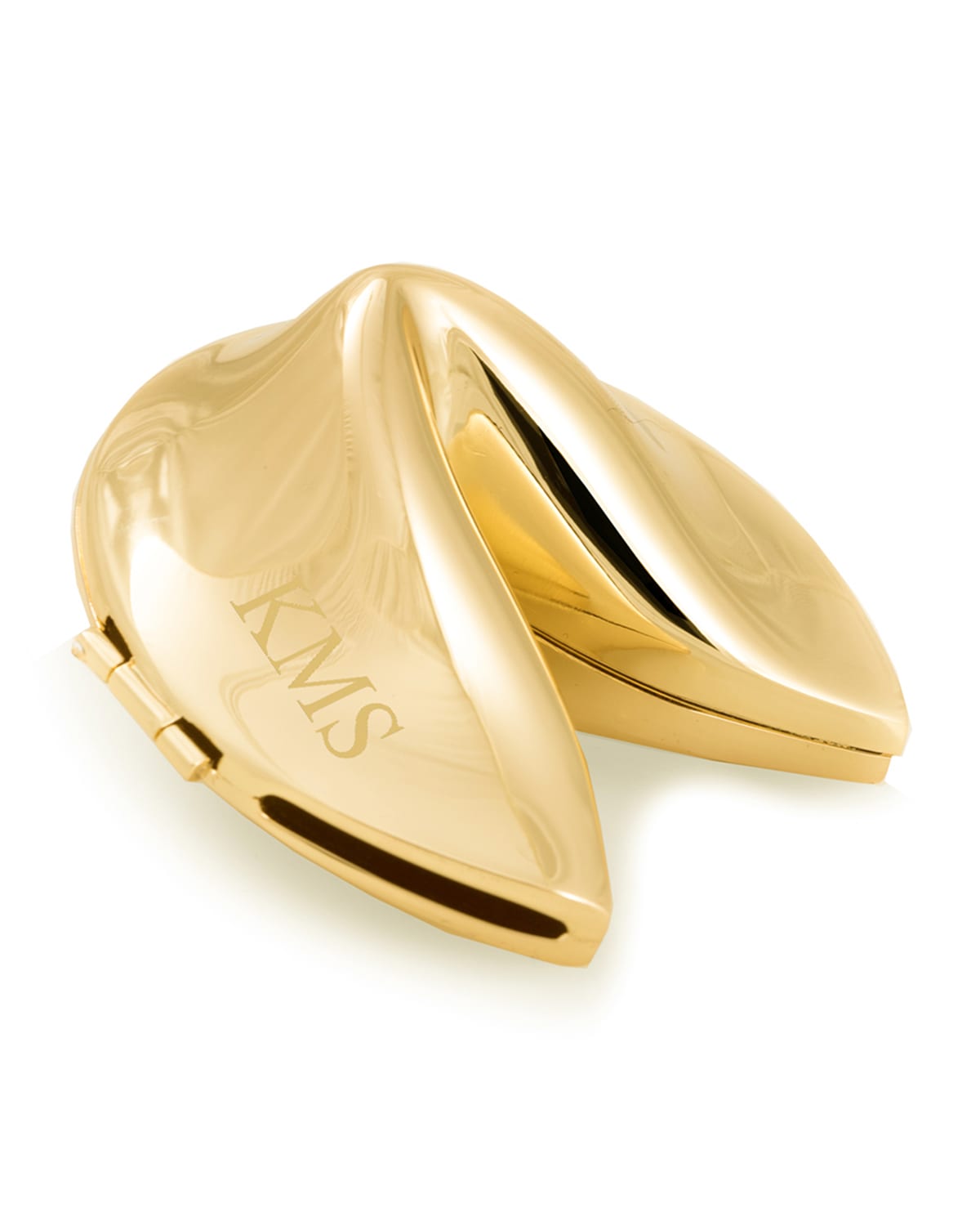 Shop Bey-berk Men's Personalized Metal Fortune Cookie In Gold