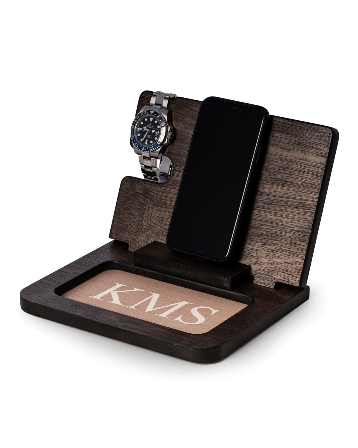 Men's Personalized Wooden Charge Station