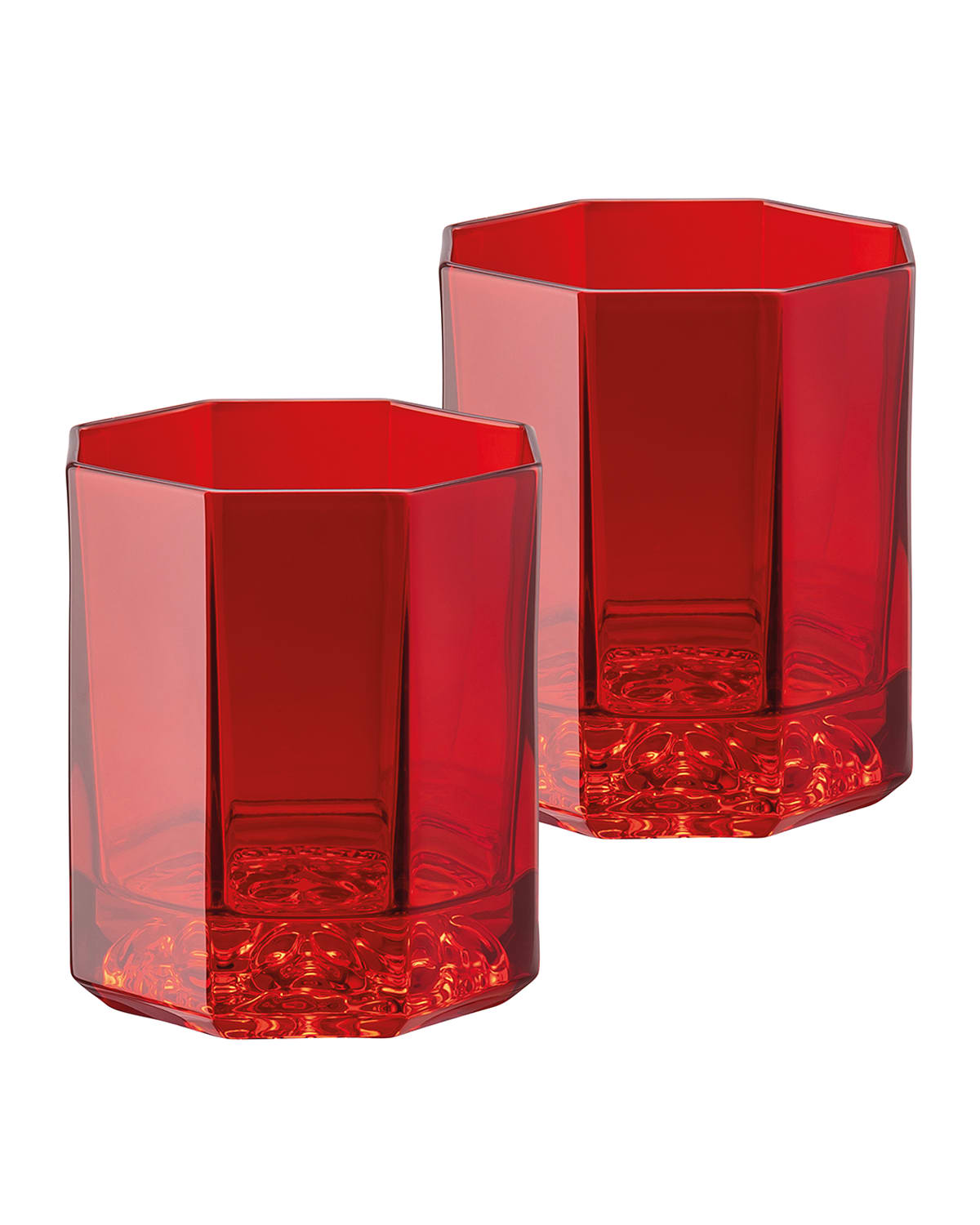 Shop Versace Medusa Lumiere Red Whiskey Double Old Fashioned Glasses, Set Of 2