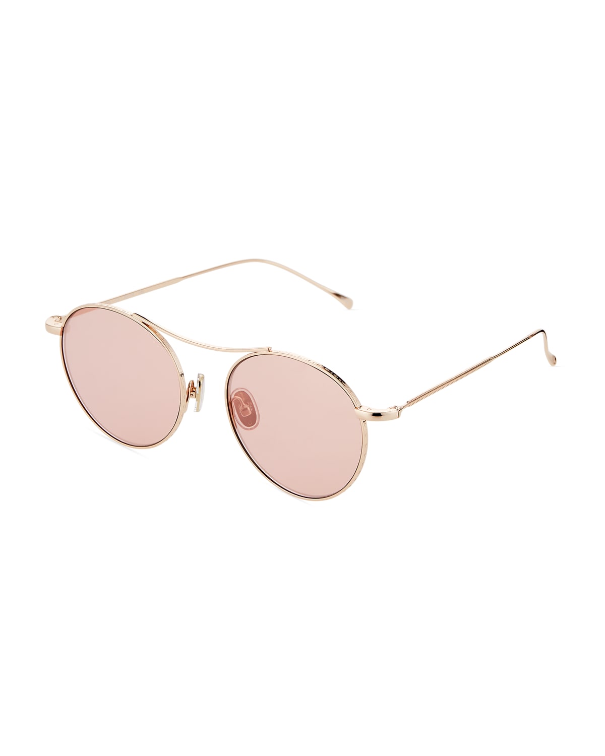 Illesteva Buena Vista Aviator Sunglasses In Pink / Gold