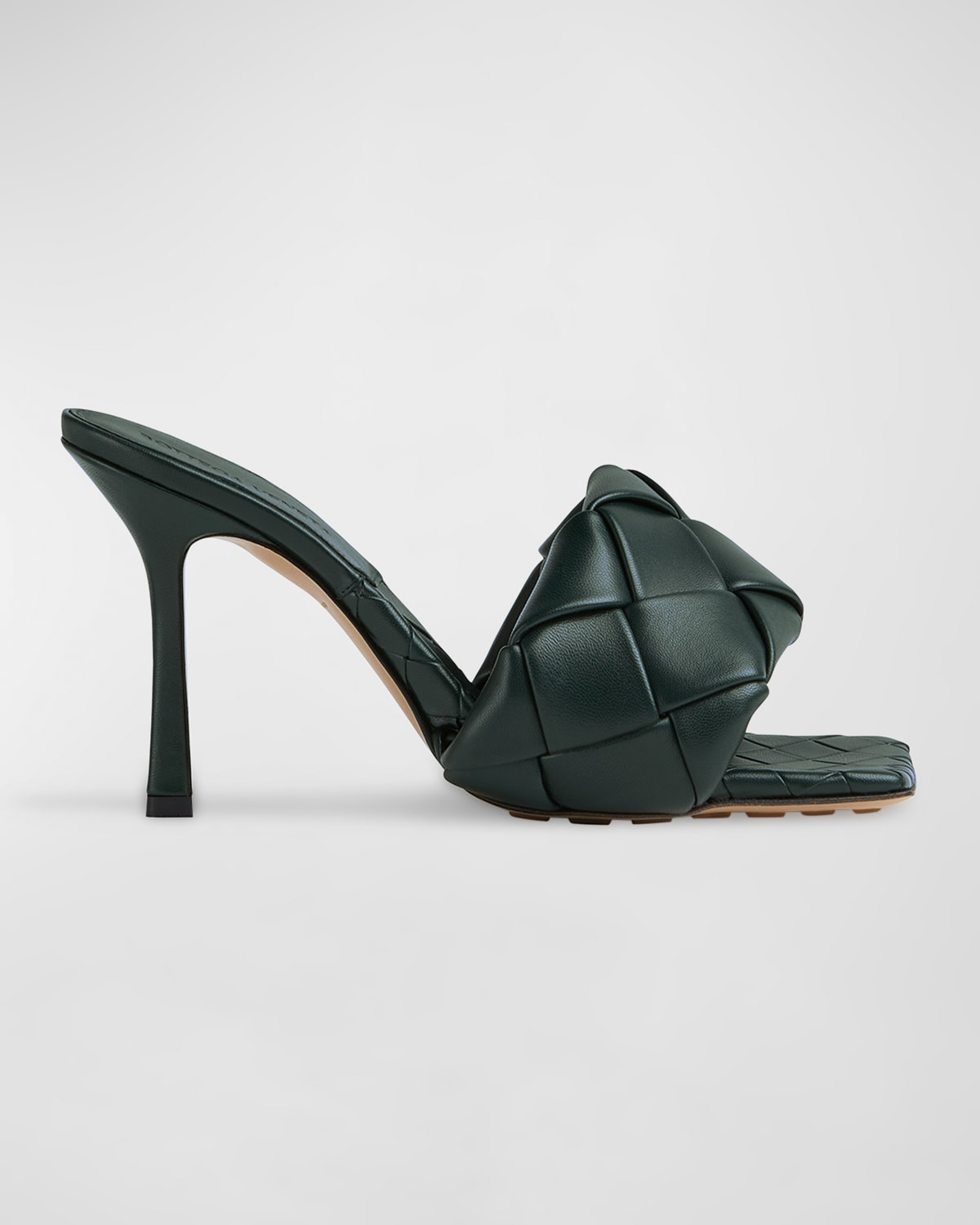 Bottega Veneta Lambskin Ankle-Wrap Mules - Bergdorf Goodman