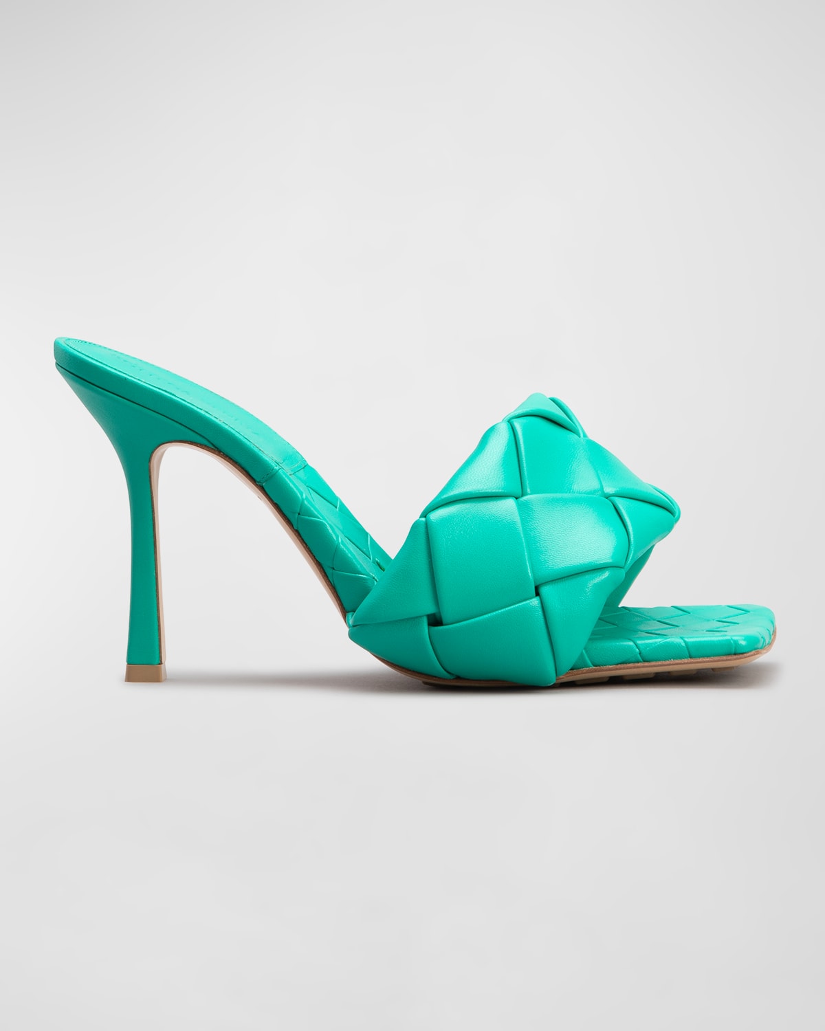 Bottega Veneta Sandals In Acid Turquoise