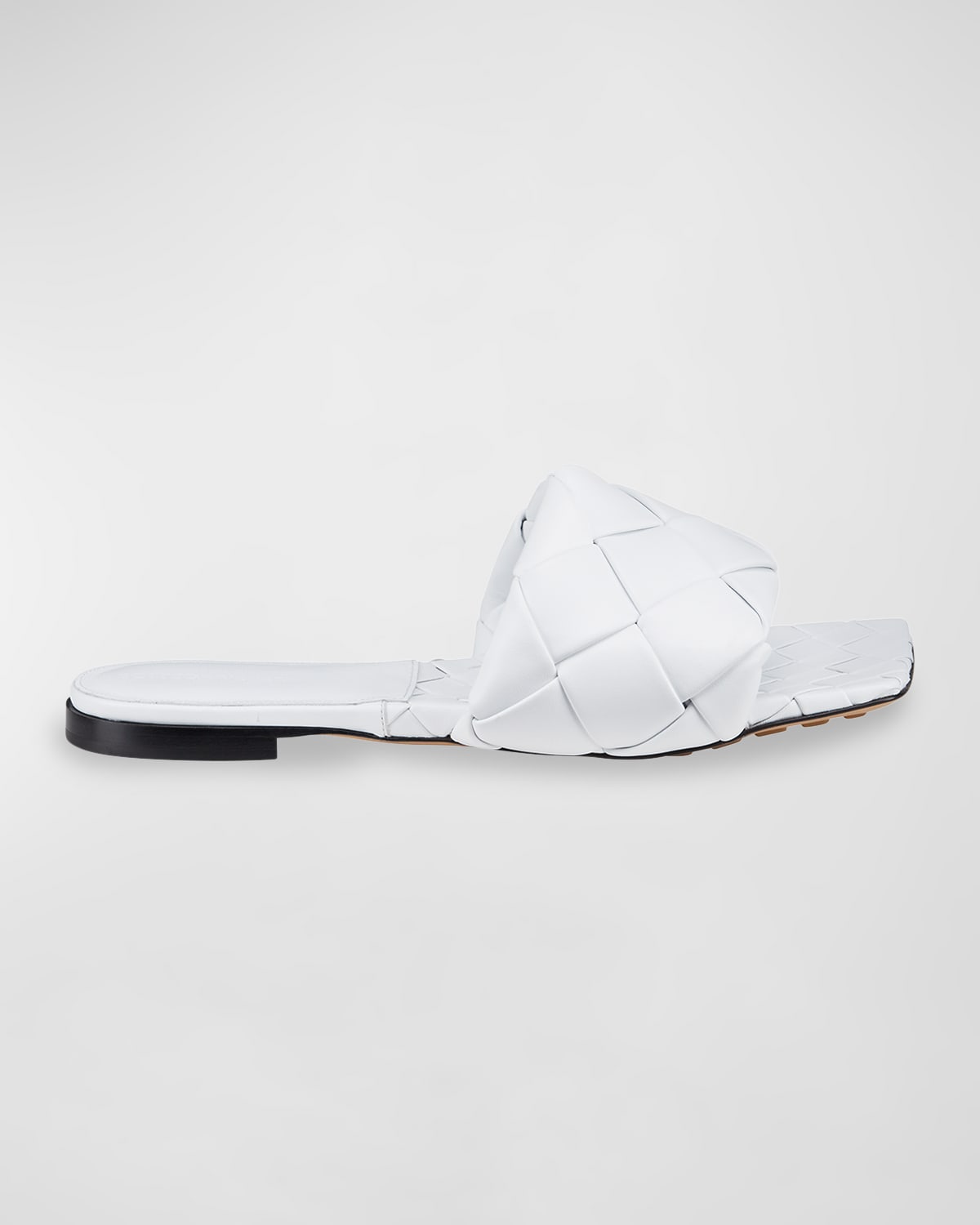 Shop Bottega Veneta Lido Flat Sandals In Optic White