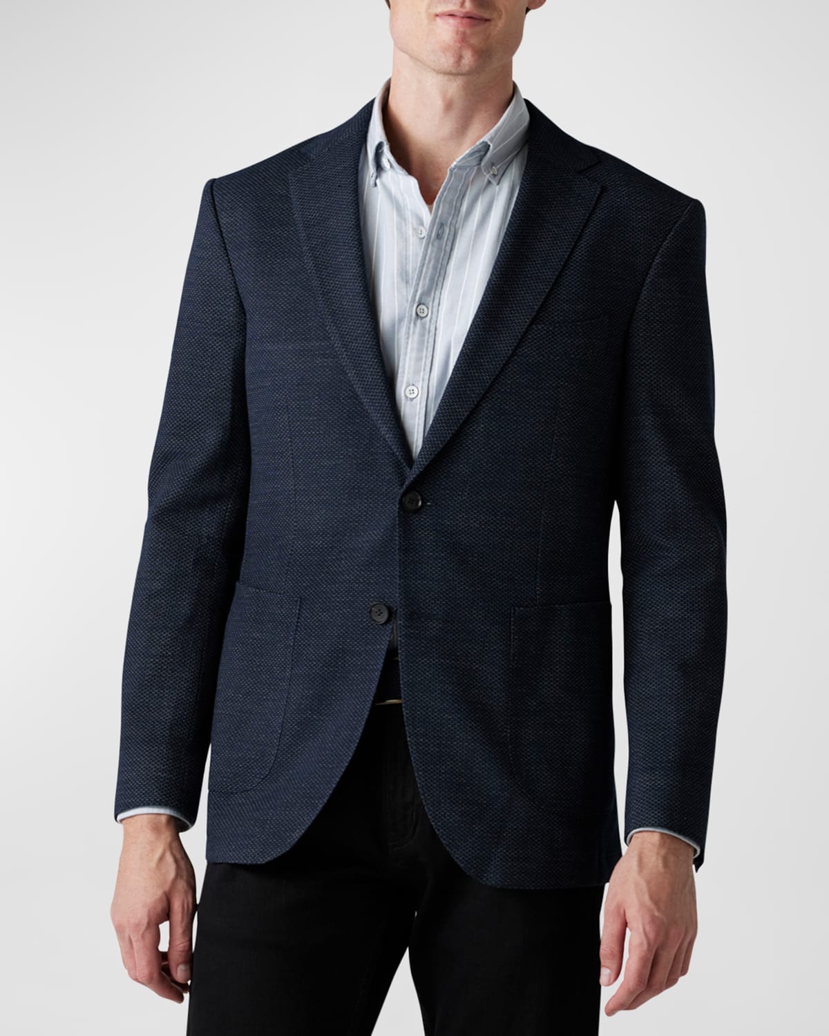 Rodd & Gunn Rodd And Gunn Haldon Button Front Slim Fit Jacket In Grey