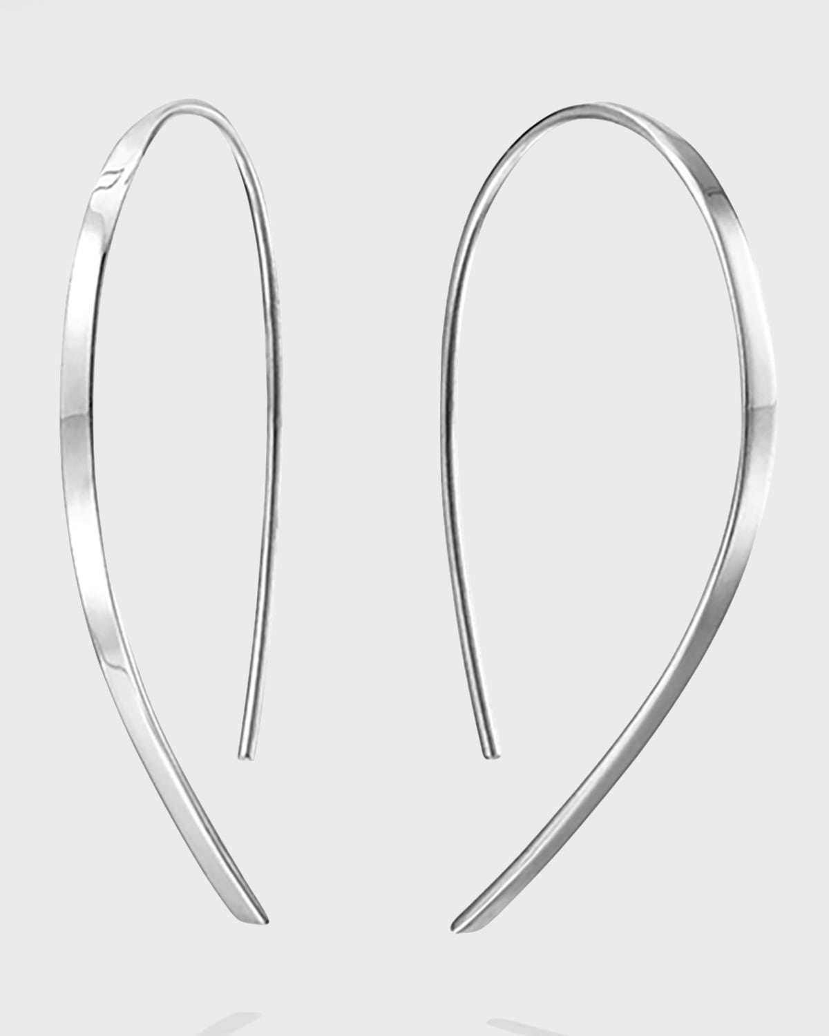 LANA JEWELRY 14k Mini Flat Hooked on Hoop Earrings