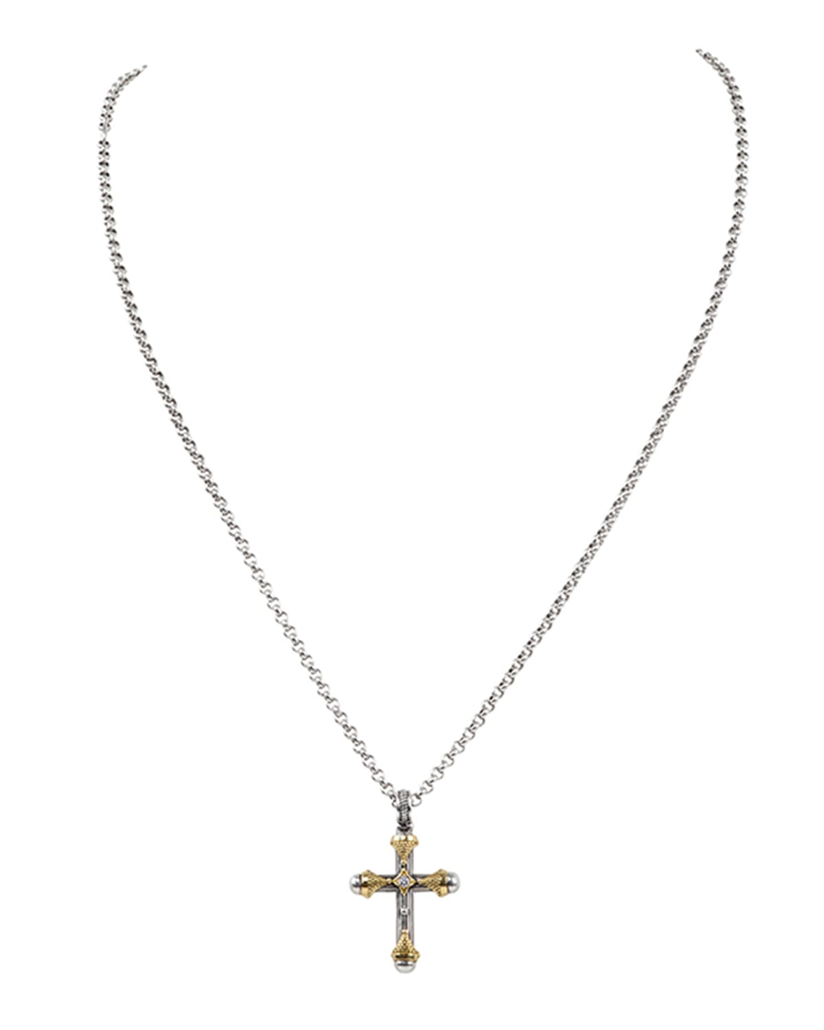 Delos Diamond Cross Pendant Necklace