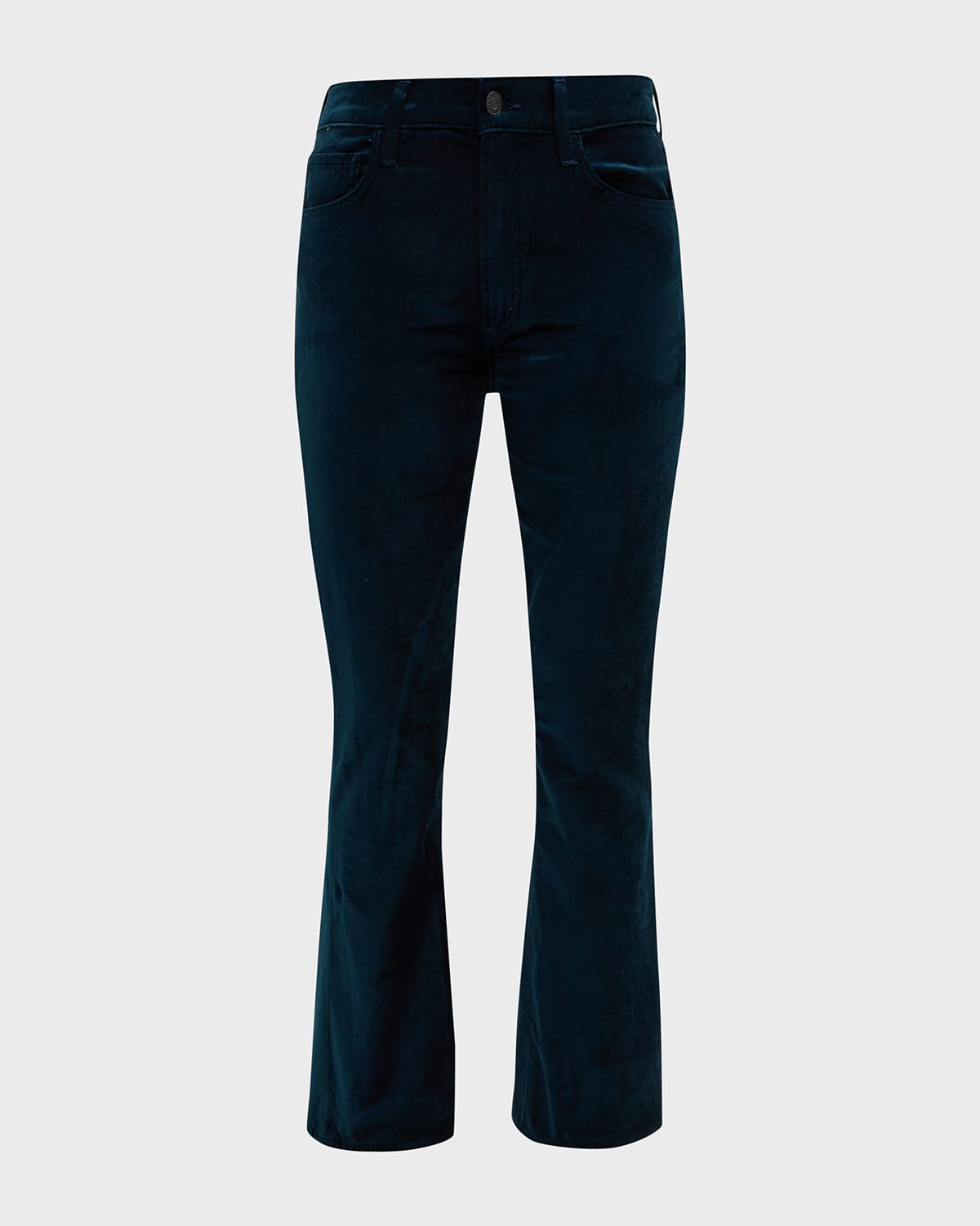 Shop Agolde Nico High-rise Velvet Boot-cut Jeans In Blizzard