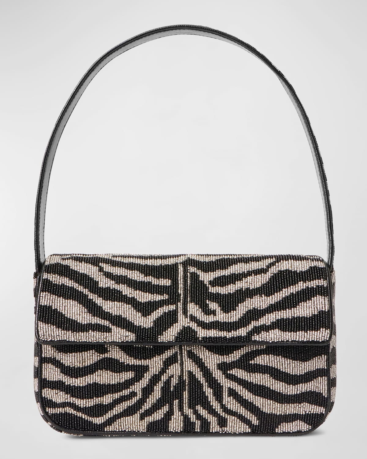 Staud Tommy Two-Tone Beaded Shoulder Bag