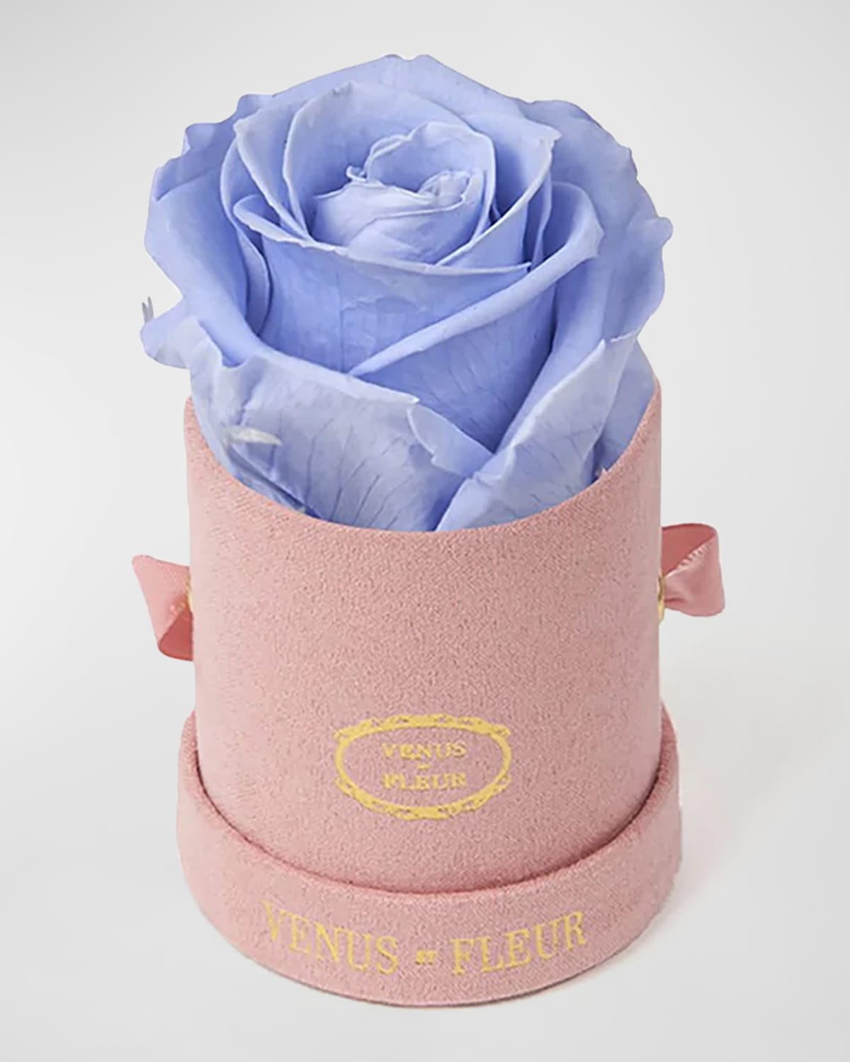 Venus Et Fleur Suede Mini Round Rose Box